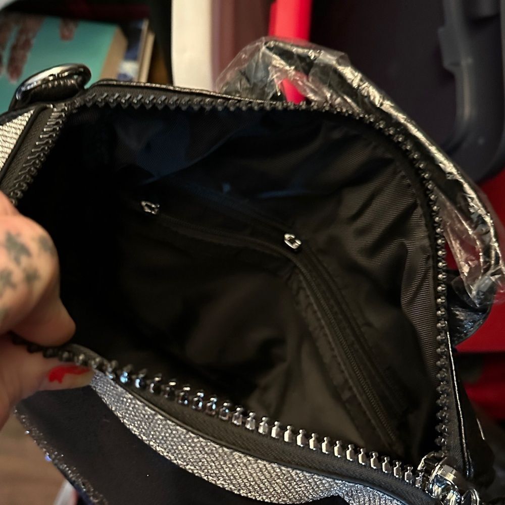 Black Eye-Embellished Women's backpack/shoulder bag - Picture 9 of 15